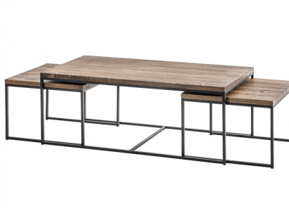 Holz Design Beistell Tische Couch Tisch Sofa Wohn Zimmer 3x Set Wohn Zimmer Loft